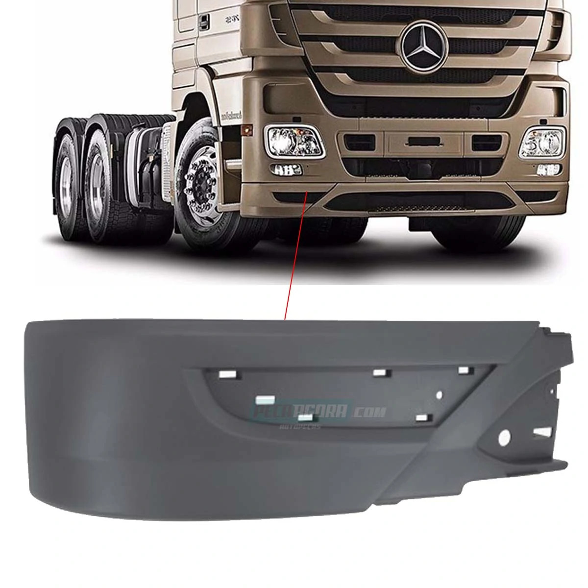 PONTEIRA PARACHOQUE DIANTEIRO DIR MB ACTROS TETO ALTO MERCEDES BENZ (9438851225,