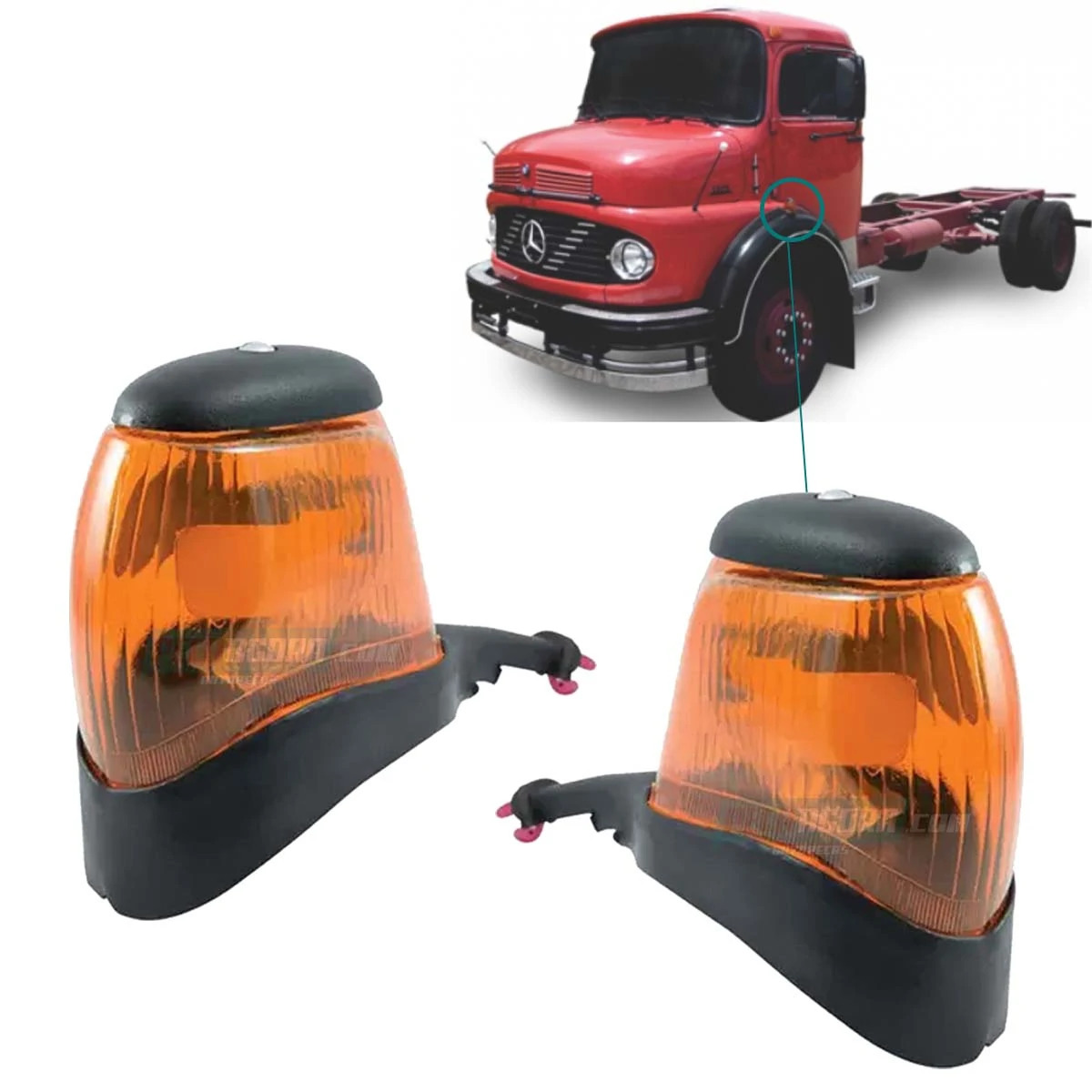 PAR LANTERNA SETA PARALAMA MB 1113 1313 1111 ATE 88 AMBAR (CX.UNIAO1/4-0034-4822