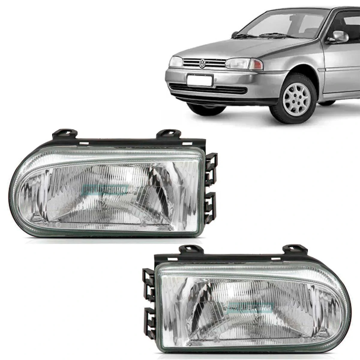 PAR FAROL DIANTEIRO DIR ESQ GOL PARATI SAVEIRO G2 BOLA (FARDGOLG2-FAREGOLG2)