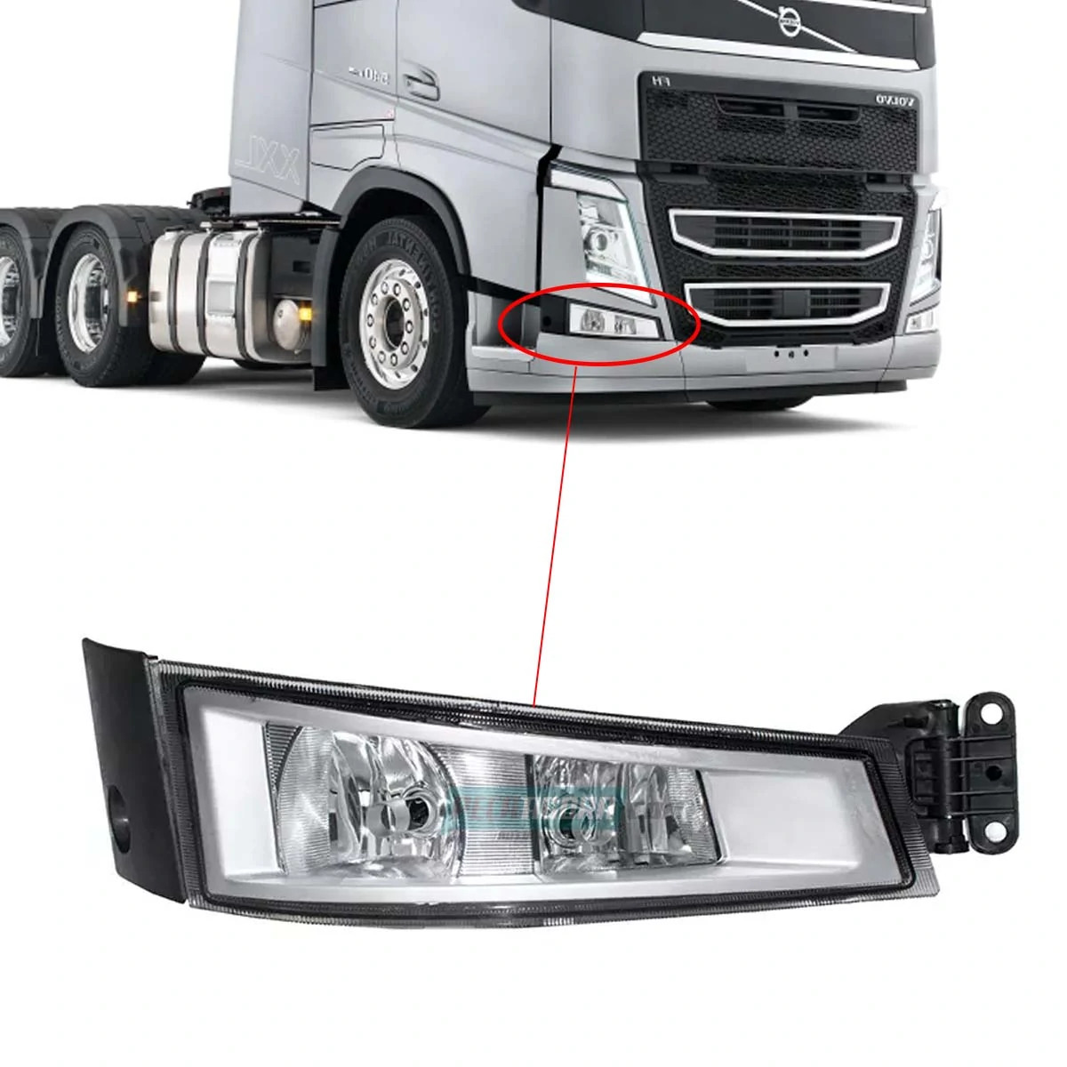FAROL AUXILIAR DIREITO VOLVO FH14 FM14 2014 A 2020 (82140744-84186281-21221153-L