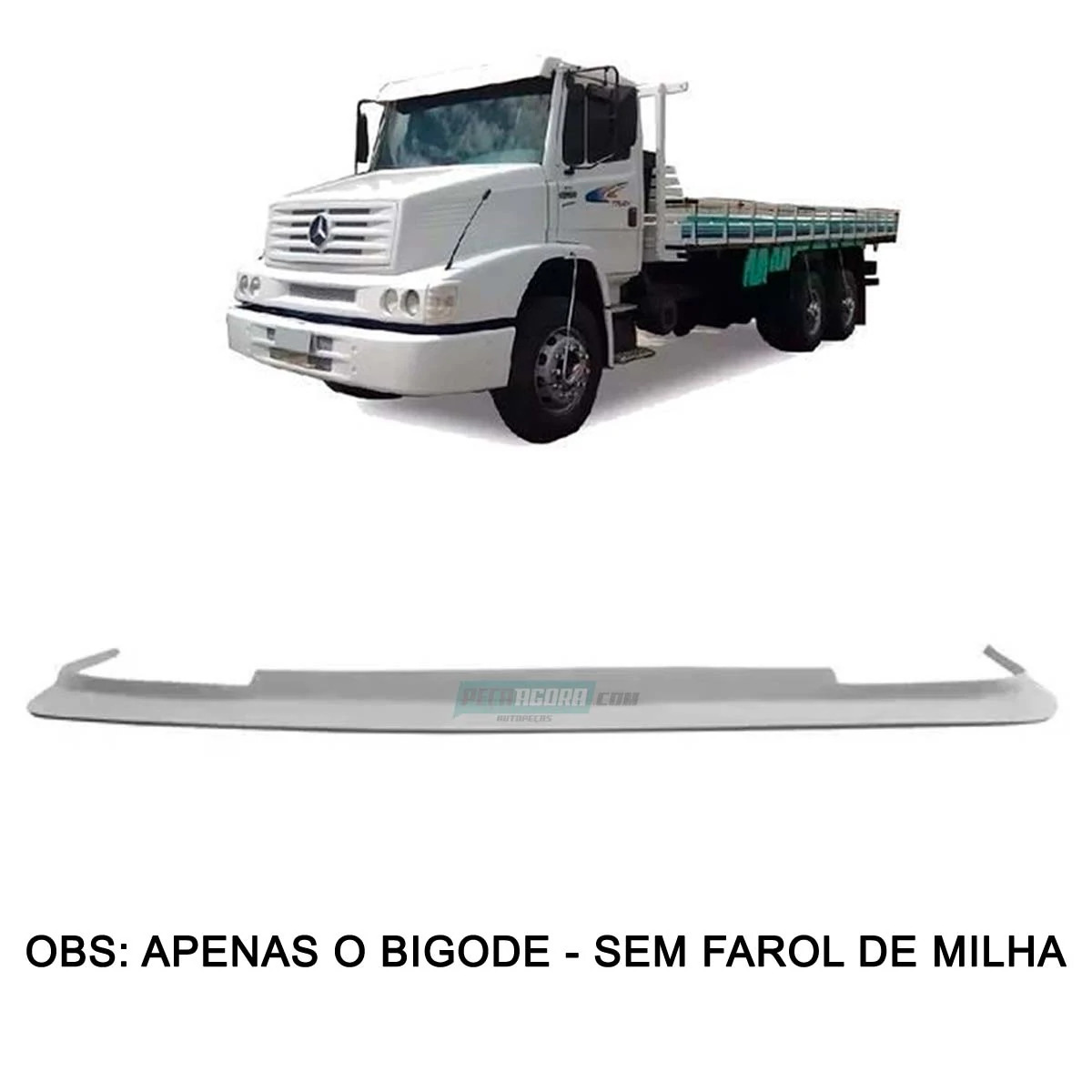 BIGODE SPOILER PARACHOQUE FIBRA MB 1620 ATE 1999  (AS1981BR)