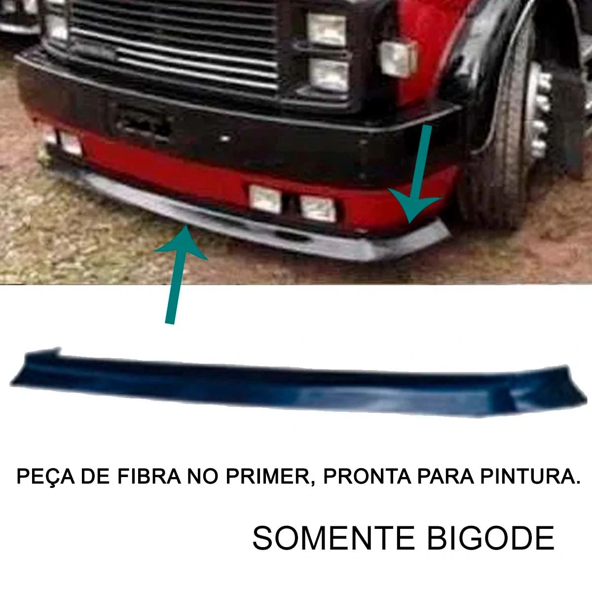 BIGODE SPOILER PARACHOQUE FIBRA  MB 1113 1313 1513 2013  (AS1940PT)
