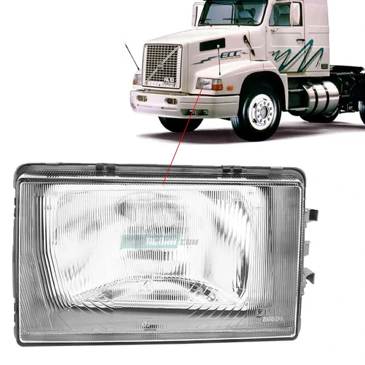 FAROL COMPLETO H4 VOLVO NL10 NL12 (V.8121101-F77-8121100-F78)