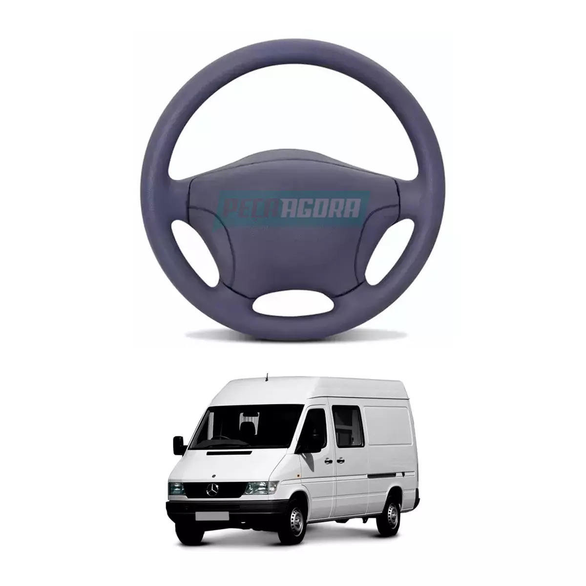 VOLANTE SPRINTER ANTIGA 310 312C TAMPA CINZA (VI0651TB)