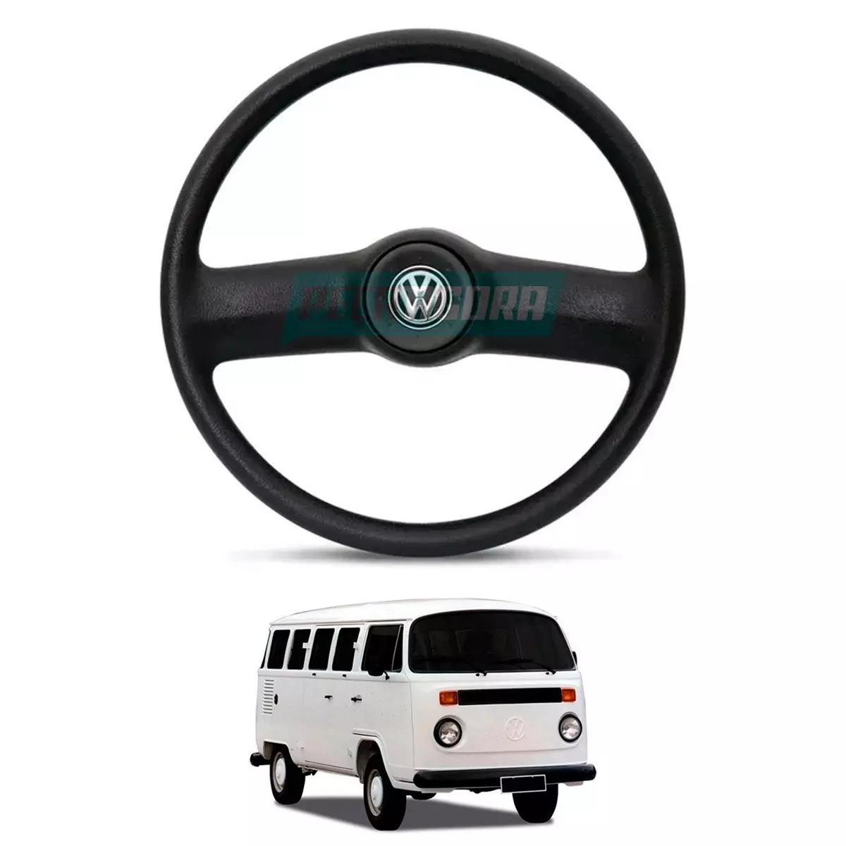 VOLANTE MODELO CAMINHAO ALMA + TAMPA ORIGINAL KOMBI (VI1101TB)