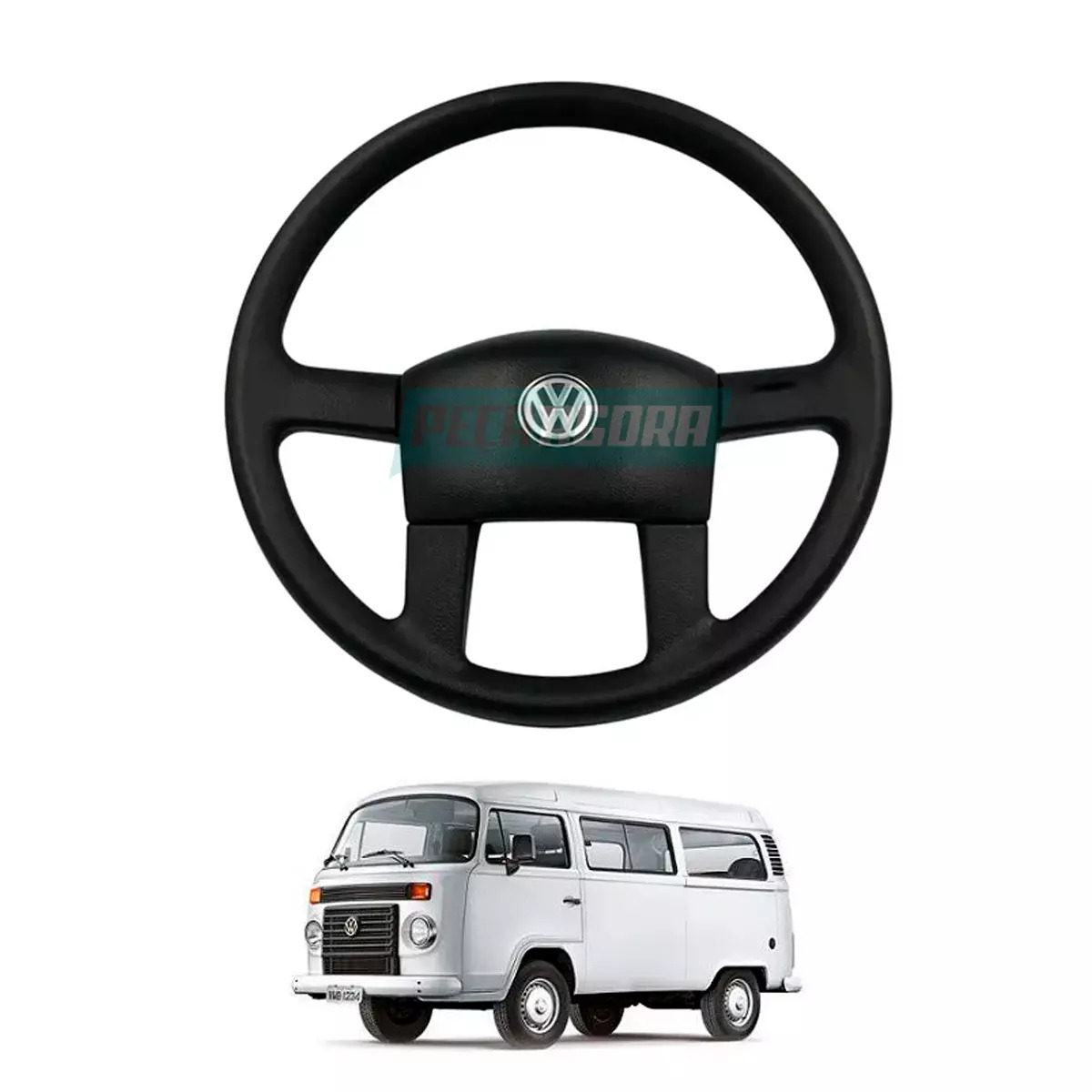 VOLANTE MODELO CAMINHAO ESTRUTURA PARALELA PARA KOMBI (VI1101PTB)