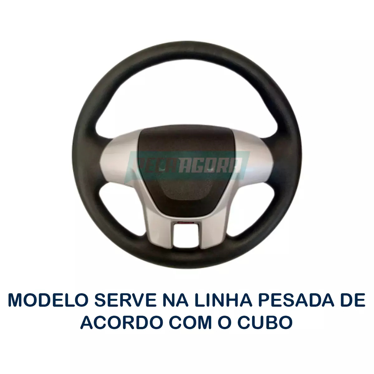 VOLANTE MODELO RAPTOR UNIVERSAL PRATA PARA LINHA PESADA CONFORME O CUBO (RD001PR
