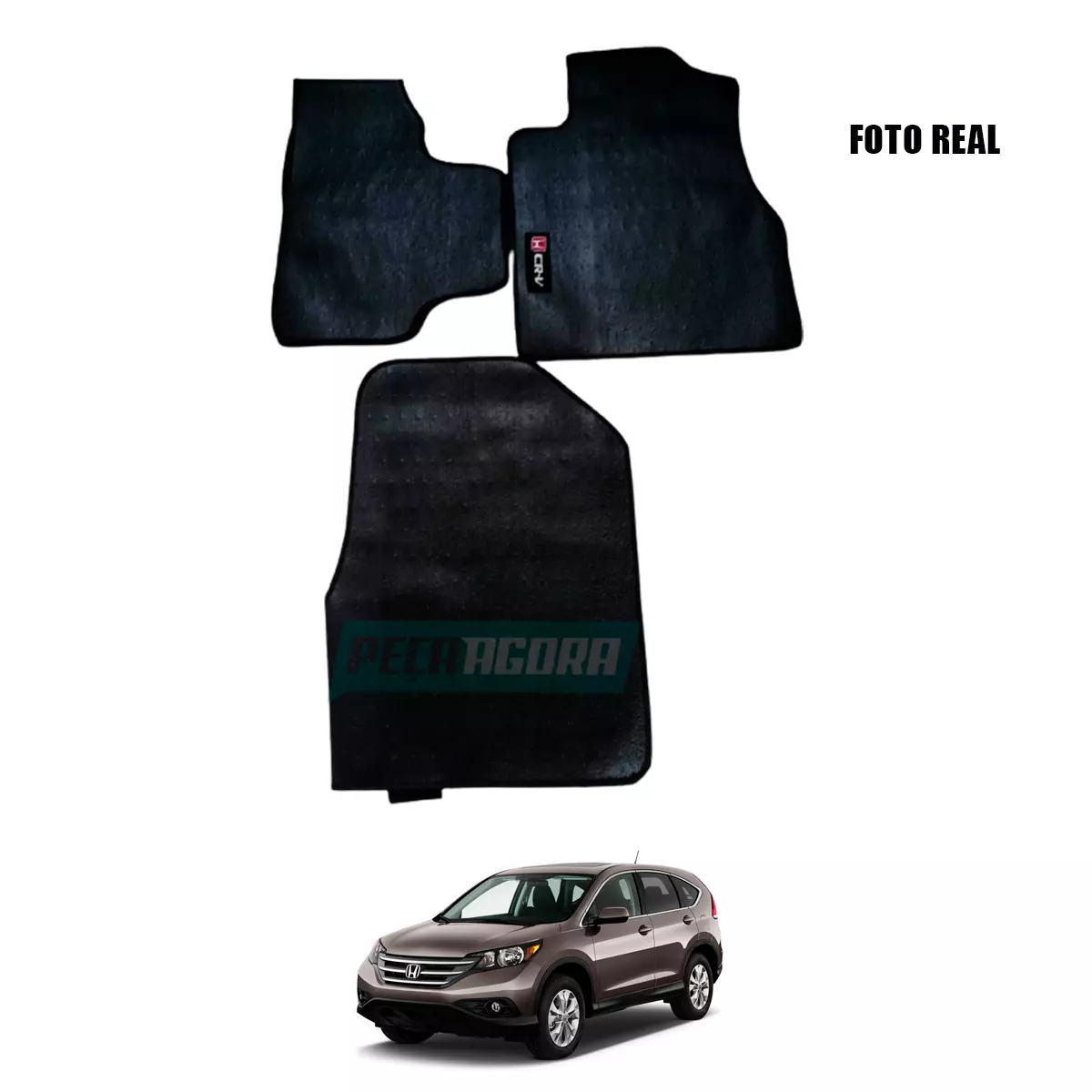 JOGO TAPETE PVC COM BORRACHA CRV 12 ATE 22 COM LOGO BORDADO (800517)