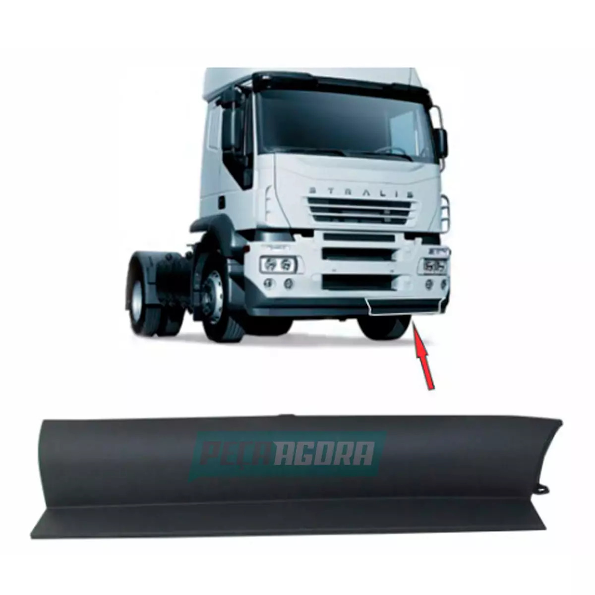 SPOILER CENTRAL PARACHOQUE LE ESQUERDO PARA IVECO STRALIS 490S39T 740S46T 570S46