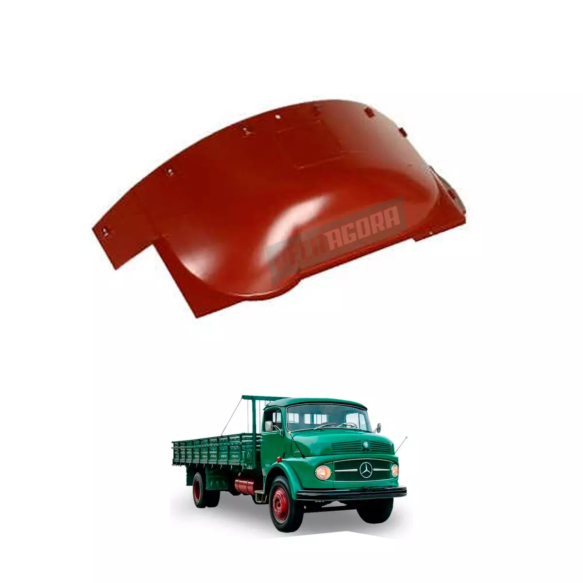 CAIXA DE RODA ESQUERDO MB 1113 1313 1513 2013 2213 CHAPA EM FERRO (3446207050-96