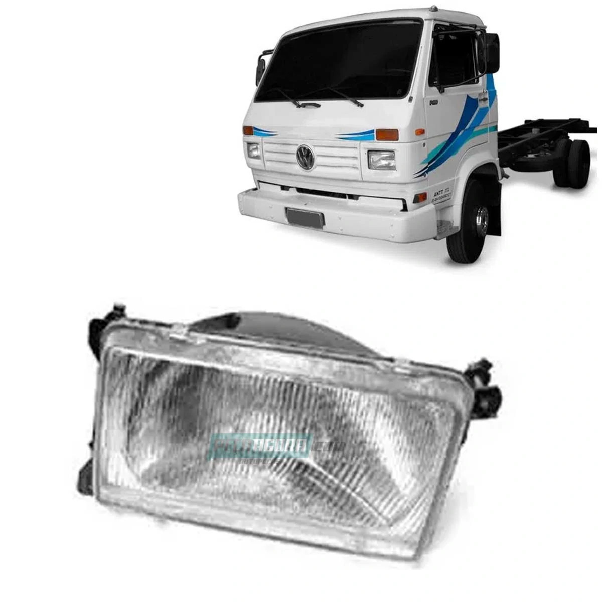 BLOCO OTICO RCD VW LINHA LEVE ATE 99 ESQUERDO H4 (243028)