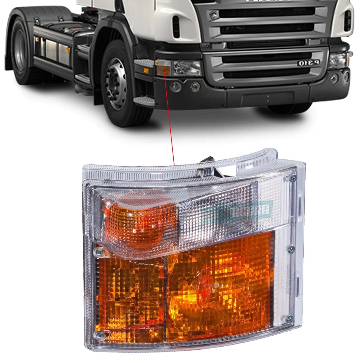 LANTERNA SETA DIREITA PARA SCANIA 114 124 SERIE 4 (1520131-PD1242)