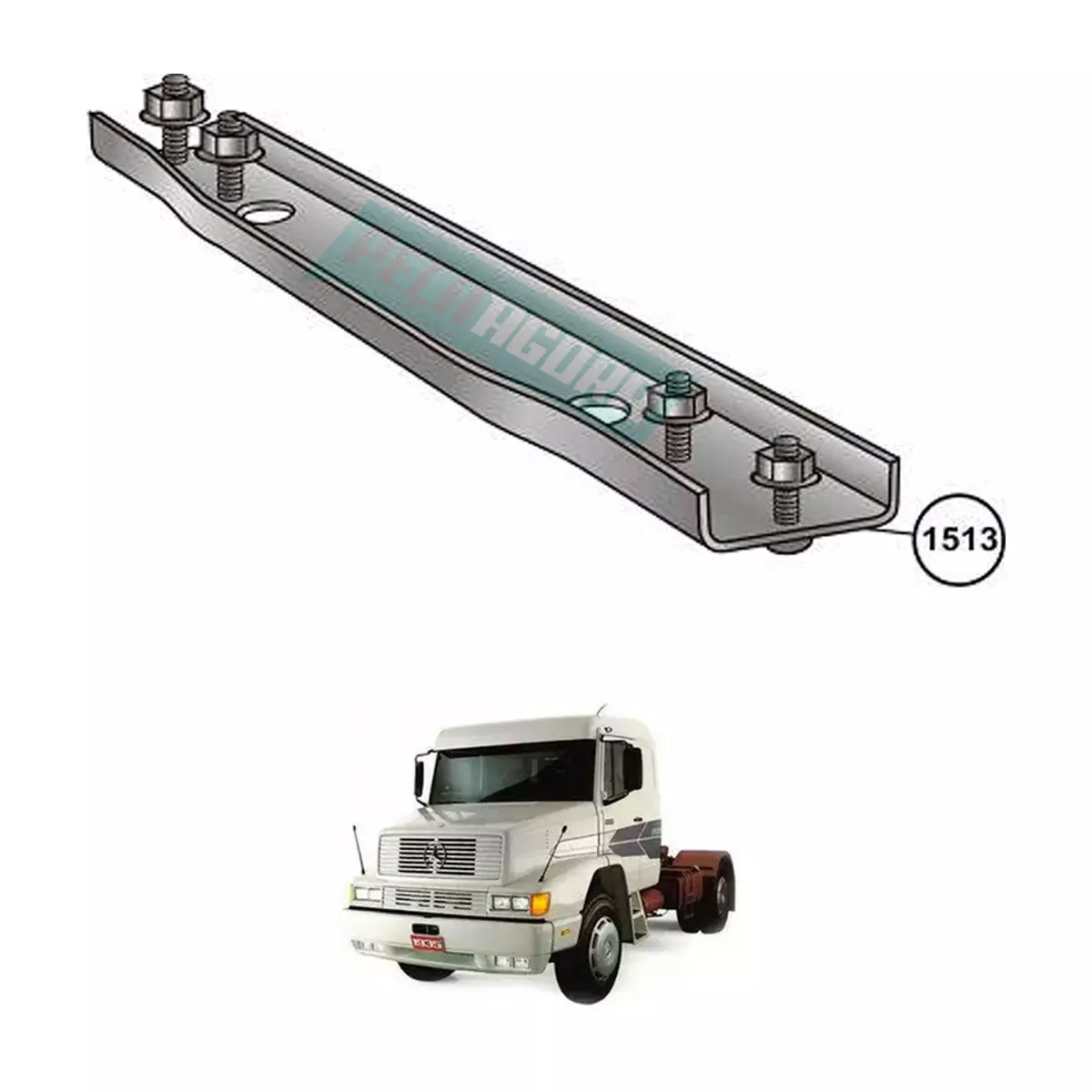 TRAVESSA DE FIXACAO DO CAPO MB 1618 1935 (6968807152-96242)