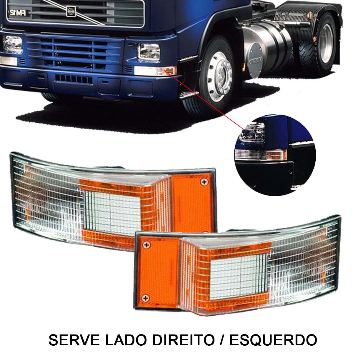PAR LANTERNA SETA PISCA DIANTEIRA ESQ DIR VOLVO FH FM 98 A 04 (P.3981668)