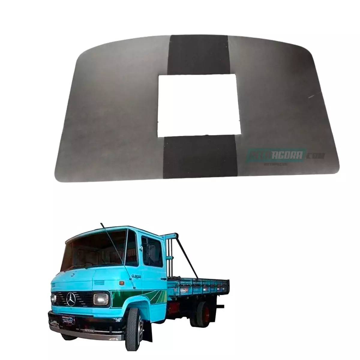 FORRO TETO CAMINHAO MB 608 708 SEM BOLSA PRETO PVC VELUDO **PEQUENA AVARIA** (08