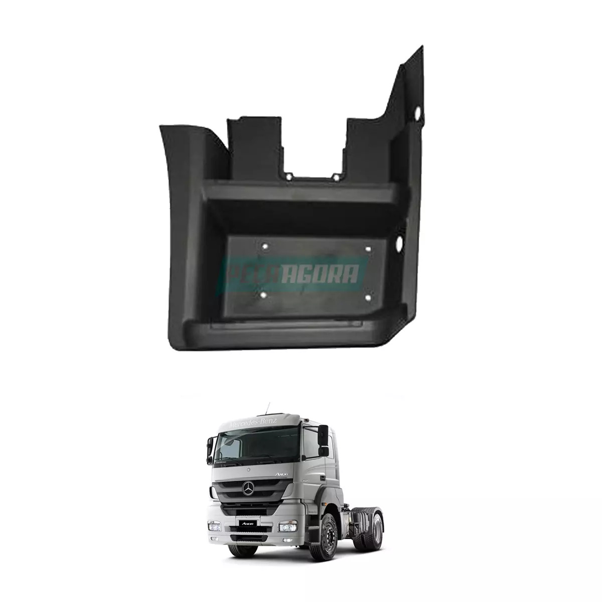 ESTRIBO INFERIOR MB AXOR 2044 2544 2 DEGRAUS LD  (9406662501,)