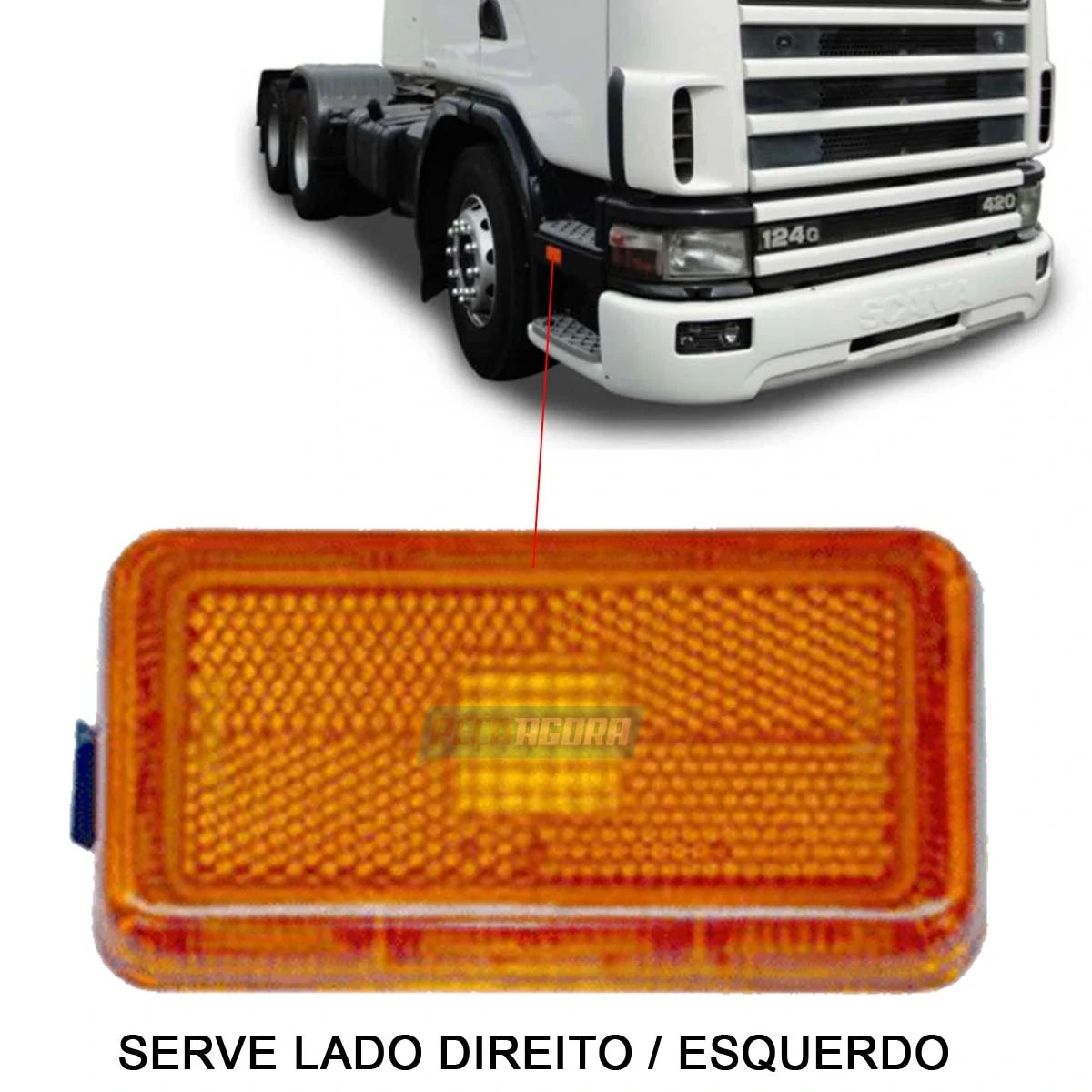 LANTERNA ESTRIBO PARA SCANIA G340 380 470 P114 P230 P270 P230 SERIE 4 5 6 (13627
