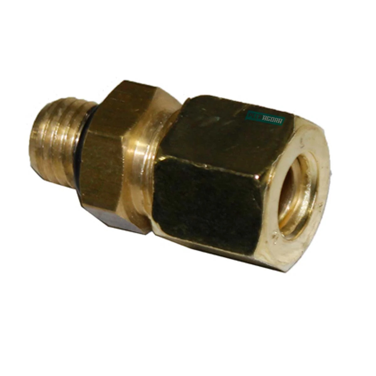 CONECTOR M12X1,5 X 10MM TUBO COM PORCA E ANILHA (1221..)