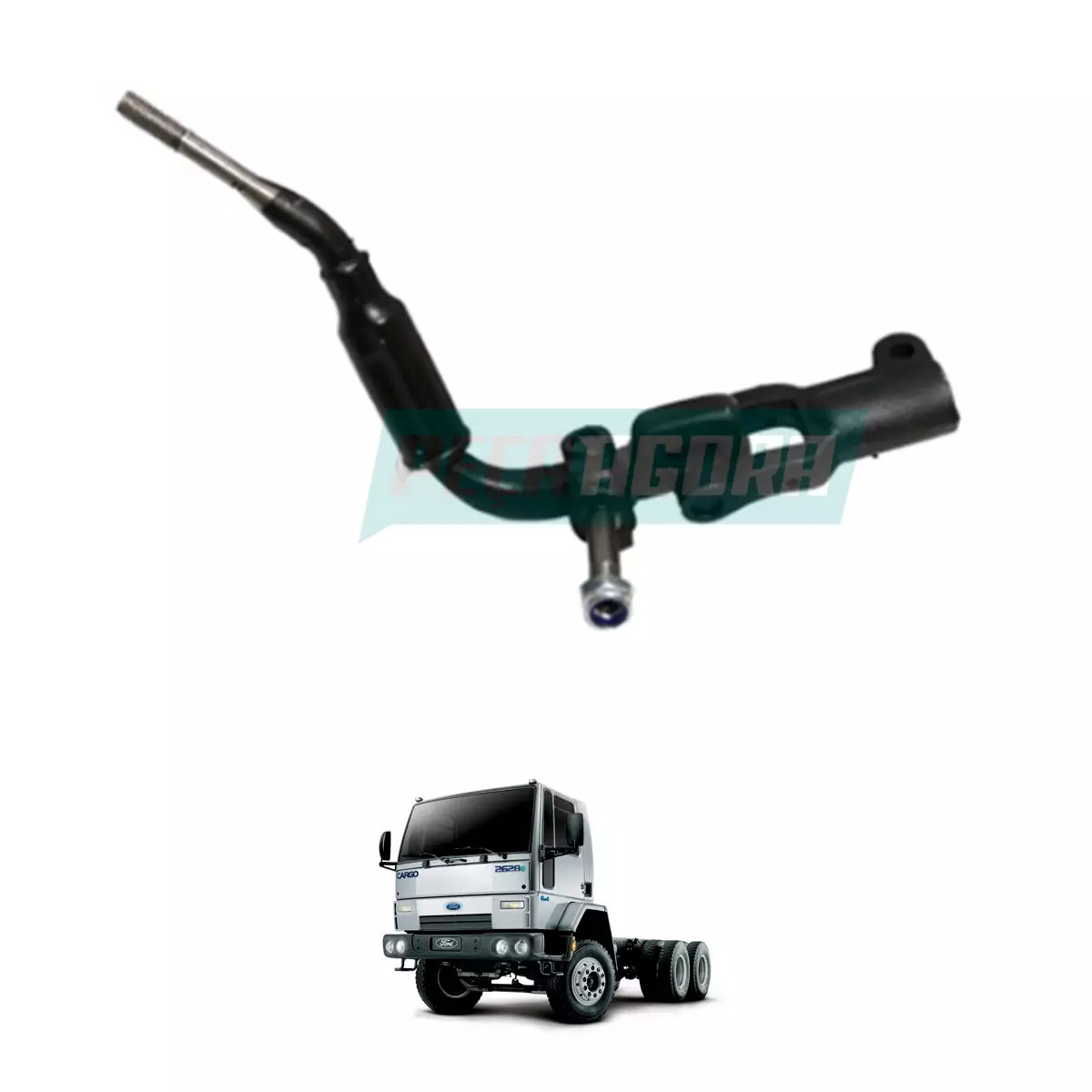 ALAVANCA CÂMBIO ROSCA MANOPLA PARCIAL FORD CARGO 2628E 6X4 2622 6X4 PARCIAL SOM