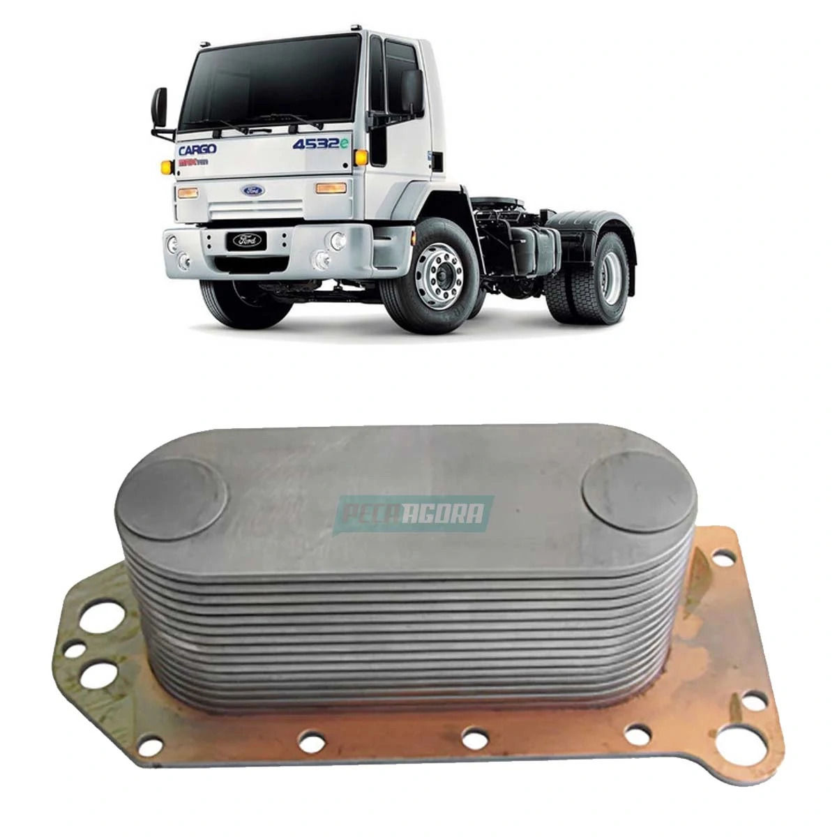 RADIADOR OLEO MOTOR CUMMINS ISC ISL FORD CARGO 4432E 2632E 2932E 5032E 4532E 183