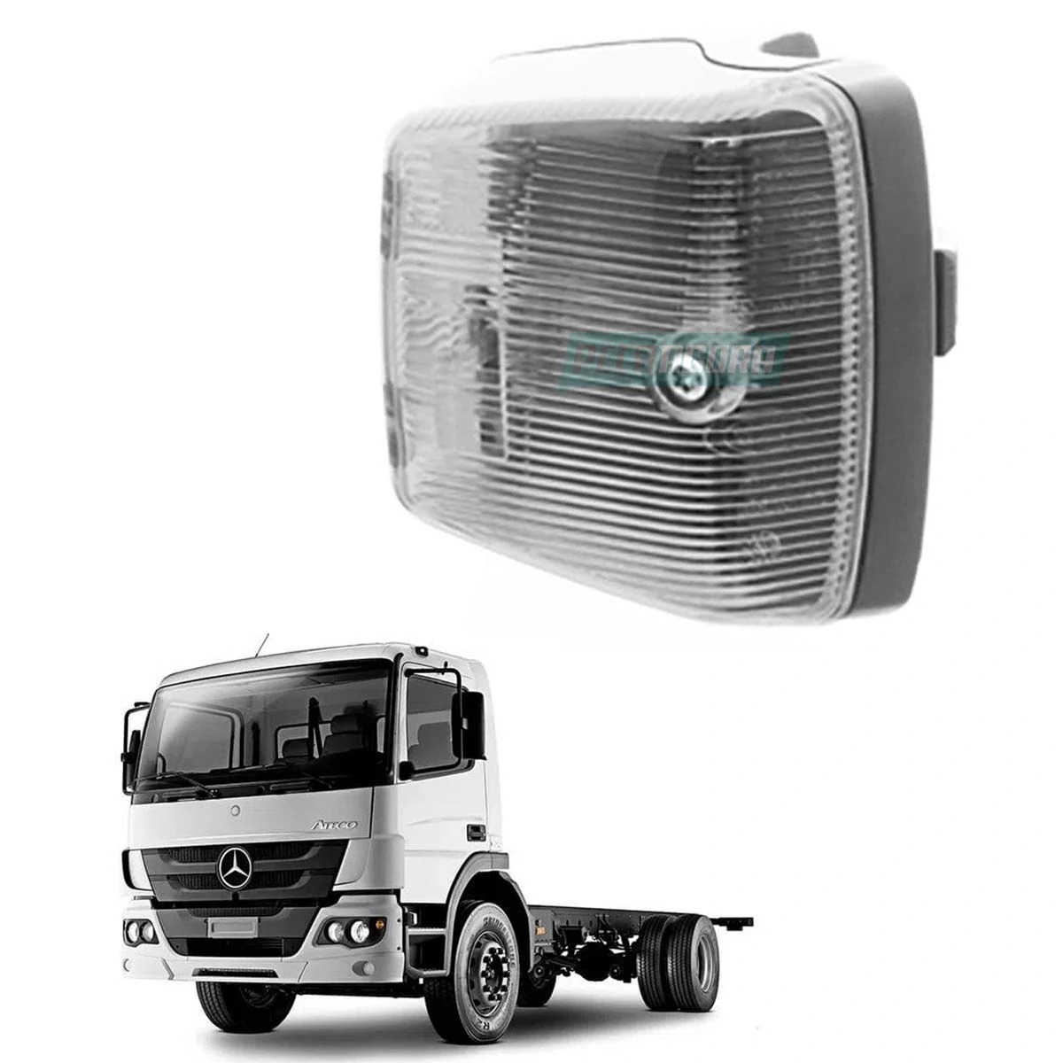 LANTERNA PISCA LATERAL ESQ ESTRIBO CRISTAL MB ATEGO 1315 1418 1518 1718 1725 (97