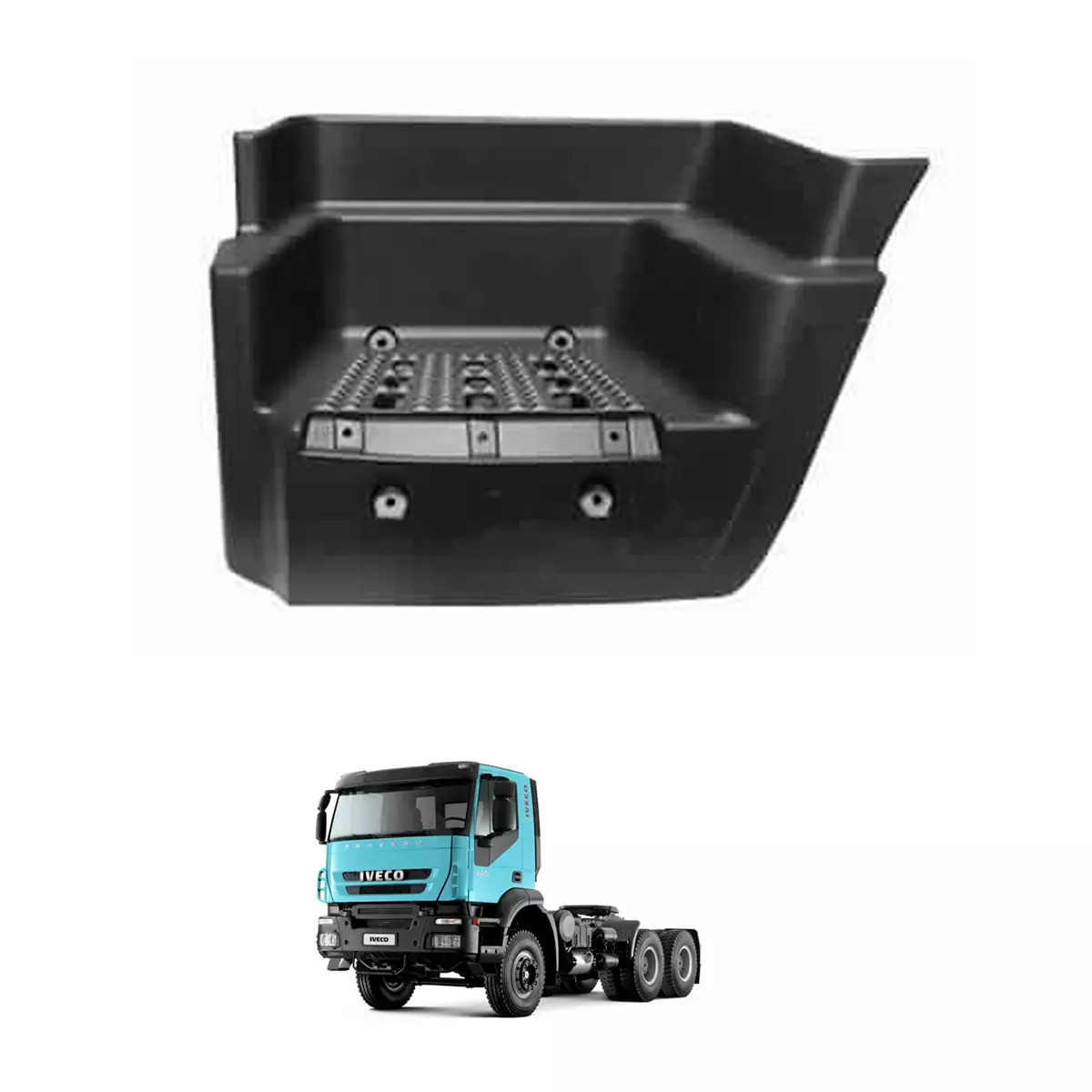 ESTRIBO CABINE LE ESQUERDO PARA IVECO TRAKKER APOS 2007 (504103232,)