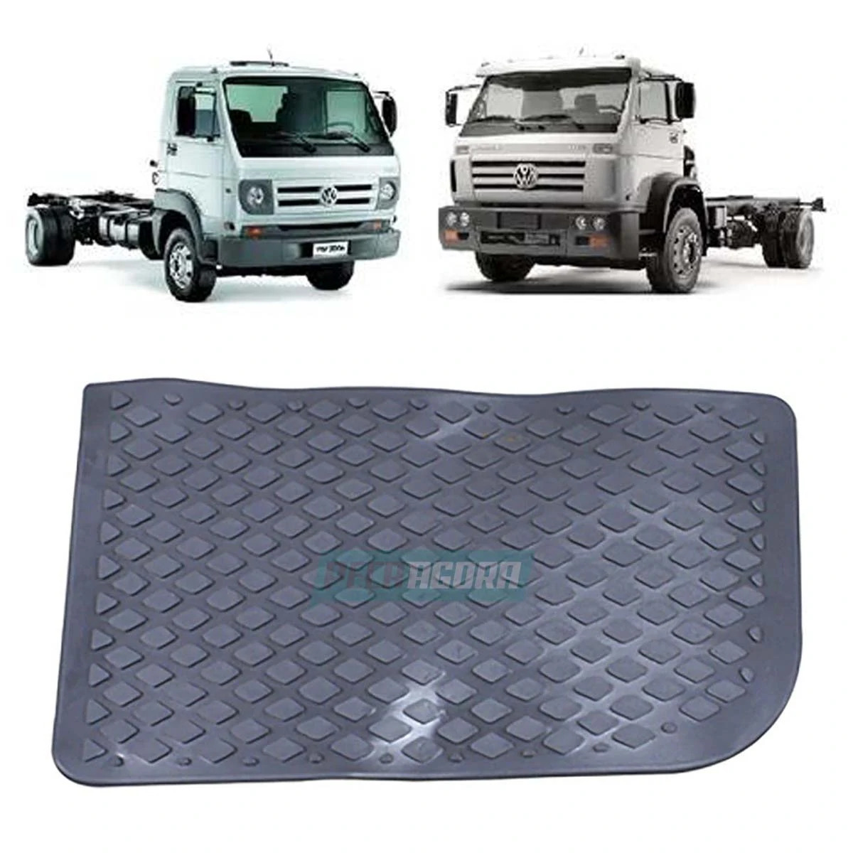 PISANTE TAPETE PVC ESTRIBO INTERNO ESQ CINZA ESCURO VW WORKER TITAN DELIVERY (T0