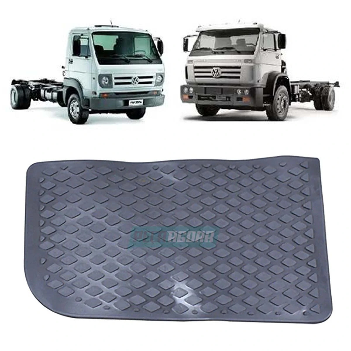 PISANTE TAPETE PVC ESTRIBO INTERNO DIR CINZA ESCURO VW WORKER TITAN DELIVERY (T0