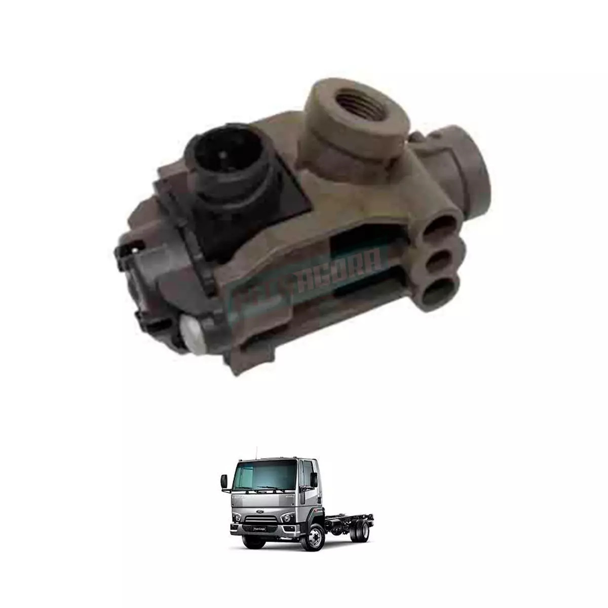 VALVULA SOLENOIDE - CONTROLE TRACAO ASR 12V FORD CARGO 816 ANO 2012 A 2013 (DC45