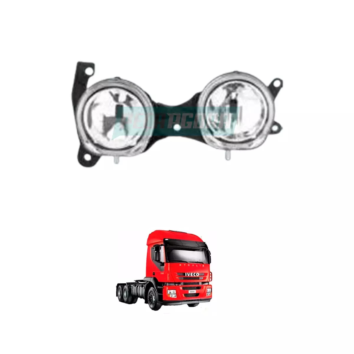 FAROL PARA IVECO STRALIS 2008/TECTOR/CURSOR 2009 ESQUERDO AUXILIAR (462681-F-303