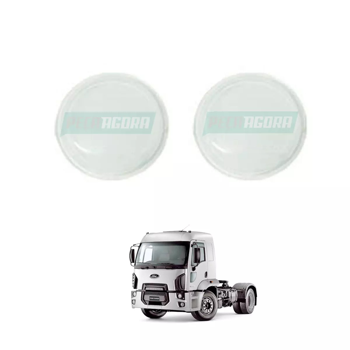 PROTETOR ACRILICO FAROL FORD CARGO 2012 130MM DIANTEIRO (JOGO 4 PECAS) (432585)