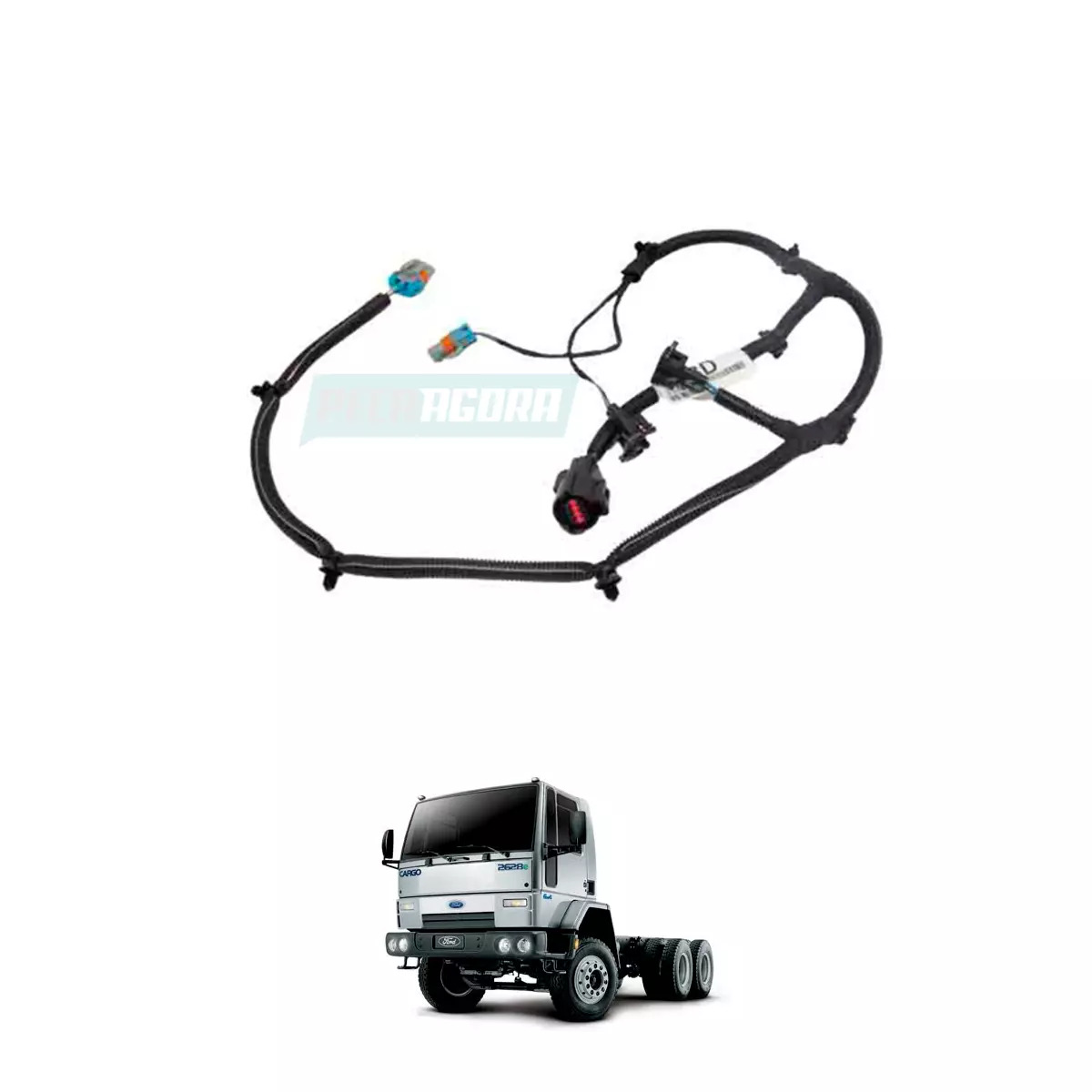CHICOTE ELETRICO FAROL FORD NOVO CARGO 2628 6X4 2632 6X4 3132 6X4 2622 6X4 2011 
