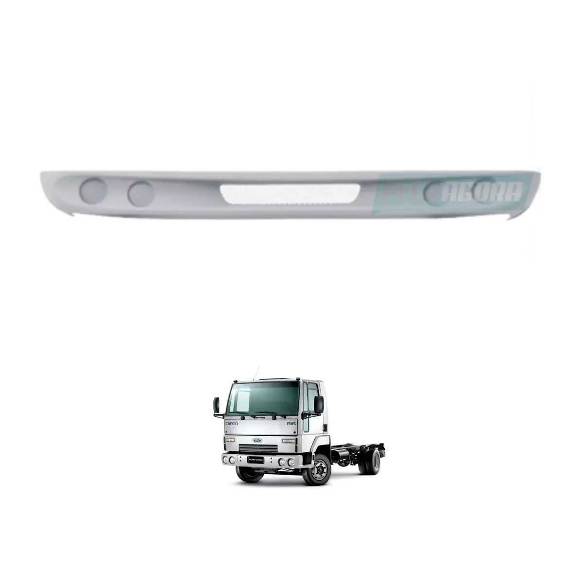 SPOILER FORD CARGO 815 BRANCO DIAMANTE PU (0109-4925)