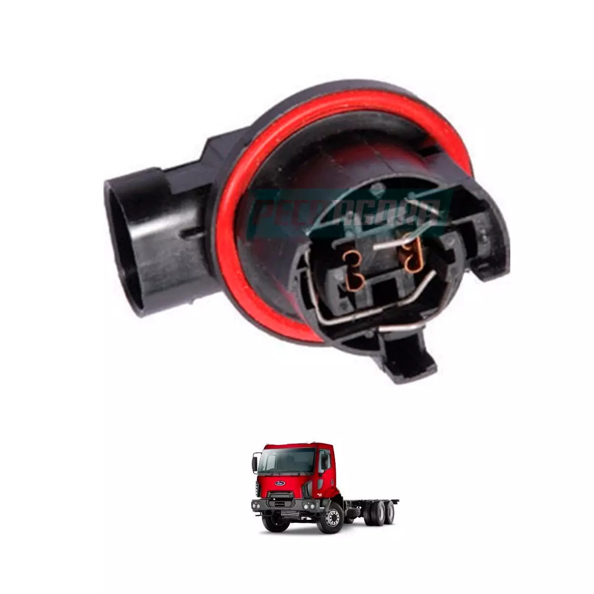 SOQUETE LAMPADA FAROL H7 FORD CARGO 1317 1717 2428 2628 3132 2422 2622 1517 1722