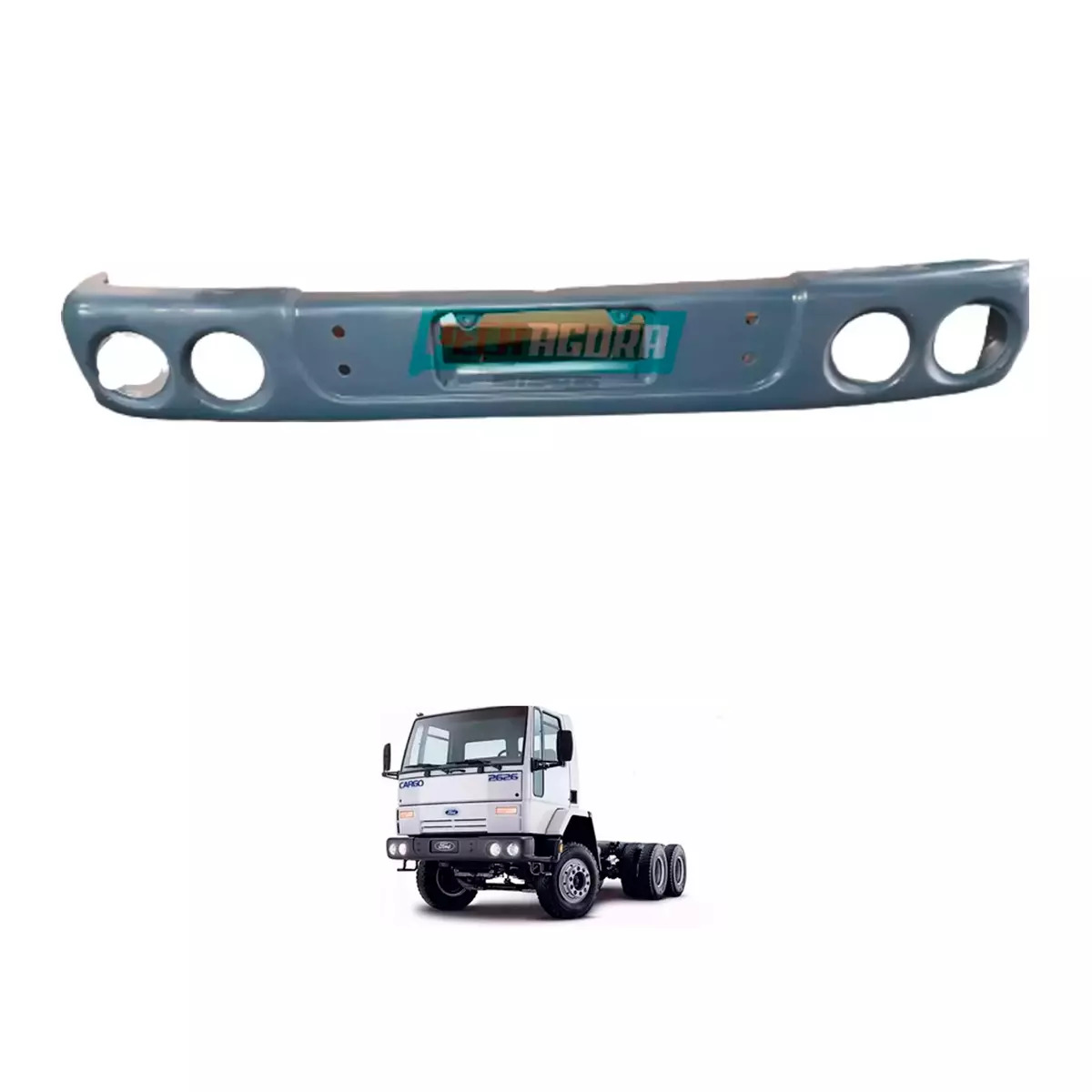 PARACHOQUE FORD CARGO CANAVIEIRO FAROL HORIZONTAL 2422 2425 ***CORTE NA PLACA E 