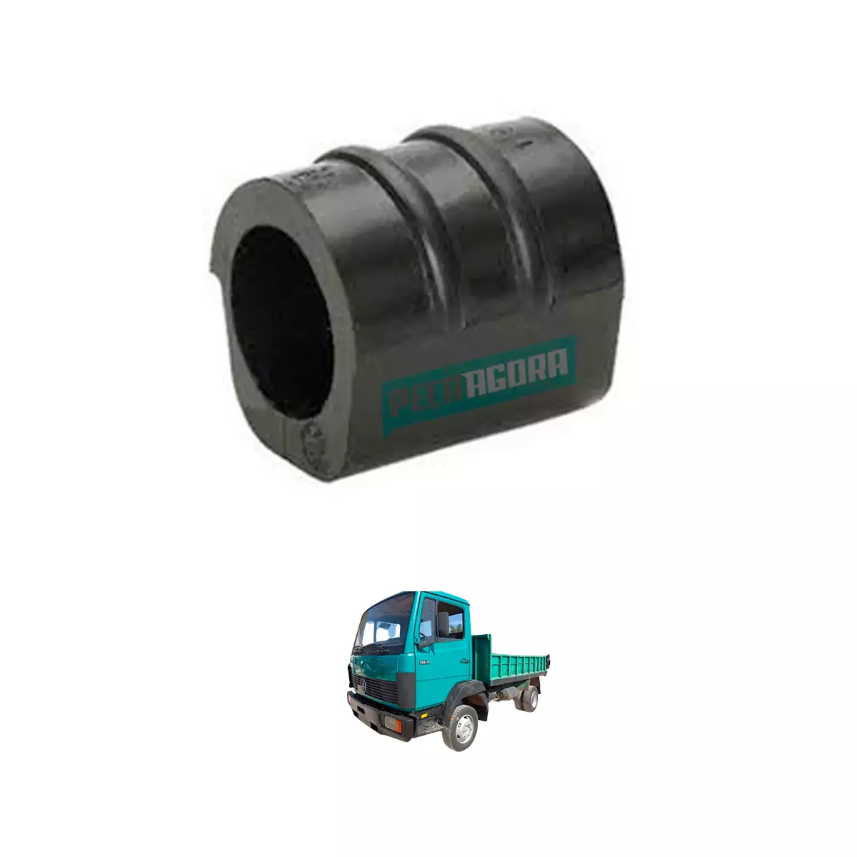 BUCHA BARRA ESTABILIZADORA DIANTEIRA POLIURETANO MB 814 912 914 1114 LO812 POLIU