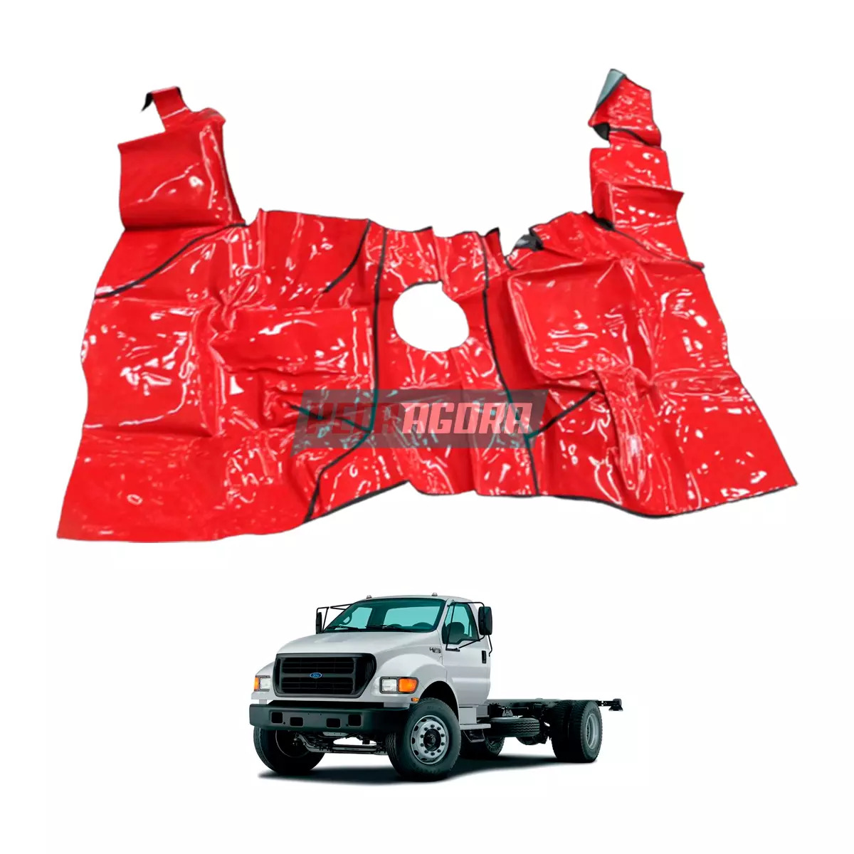 TAPETE VINIL VERMELHO FORD F12000 F14000 F16000 1998 A 2005 PITBULL (XC358013000