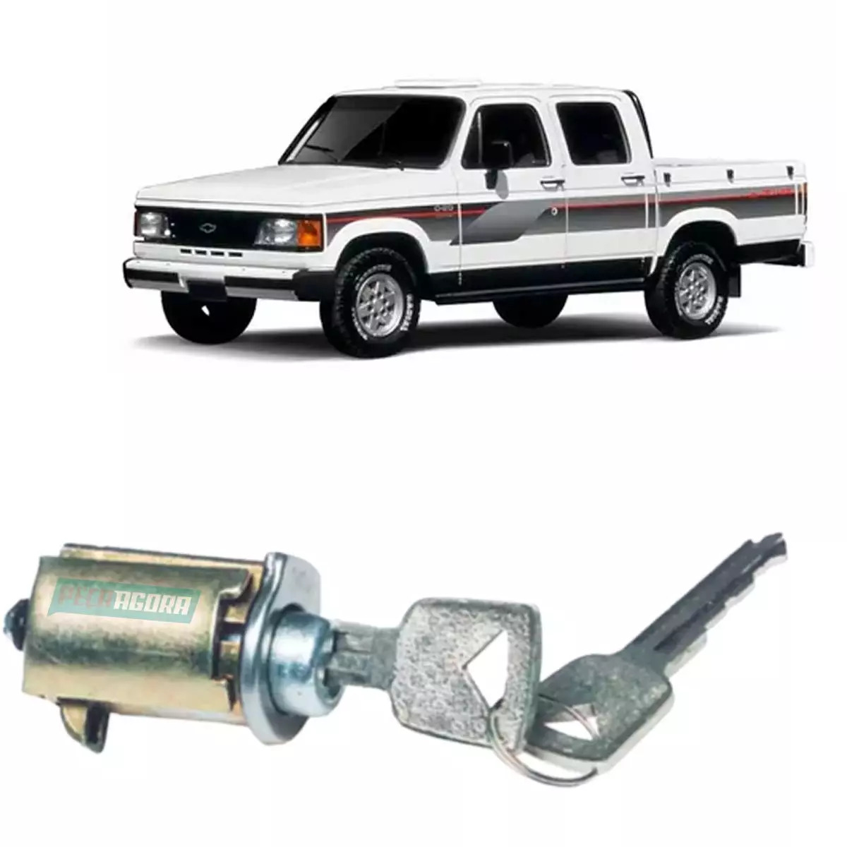 FECHADURA PORTA LUVAS COM CHAVE GM D20 ... 90 UNIVEL (7364633)