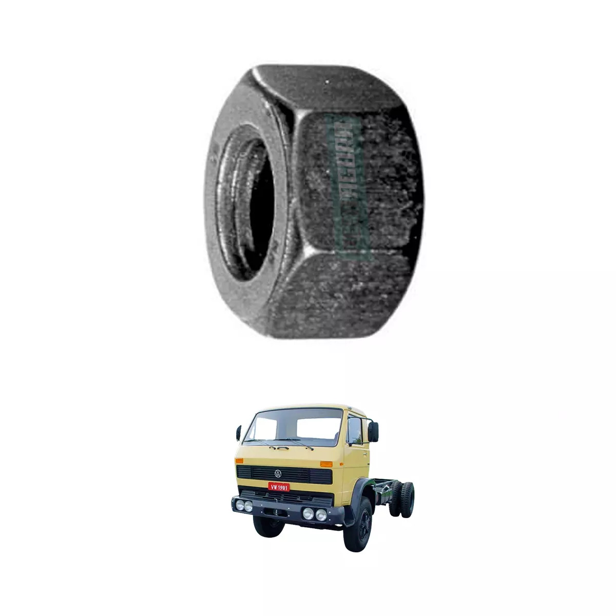  PORCA RODA RAIADA VOLKSWAGEN 13.130 3/4 CH1.1/4 (366039)