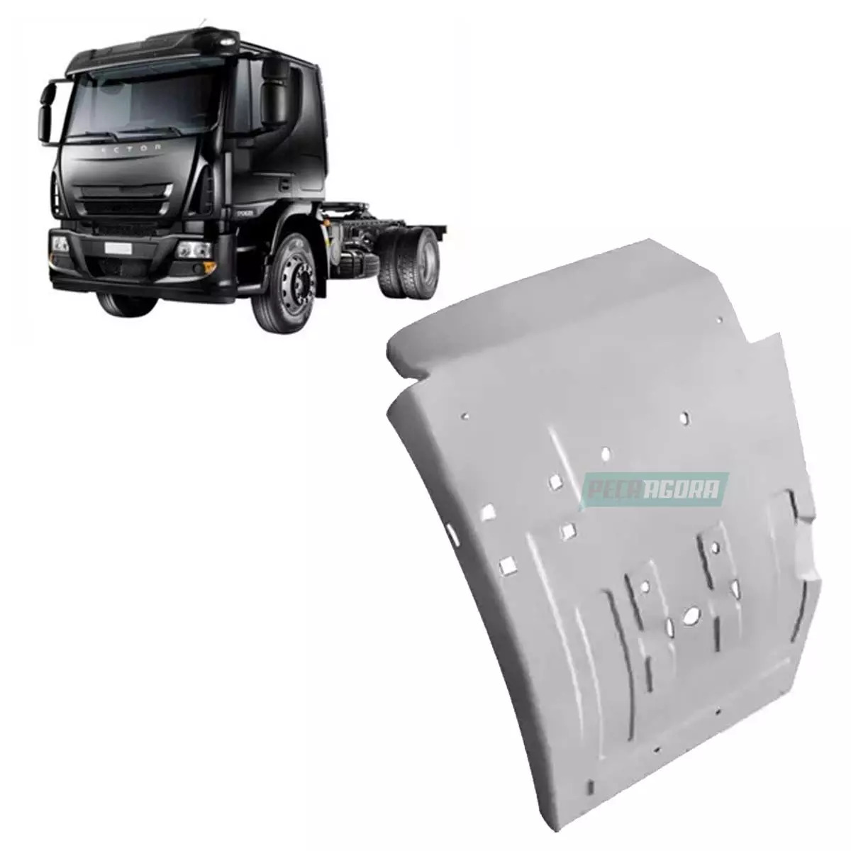 PARALAMA TRASEIRO ESQ CABINE TECTOR PARA IVECO TECTOR (504300274-C663)