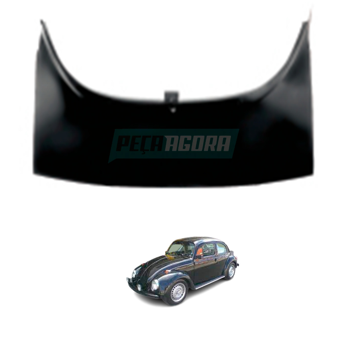 SAIA TRASEIRA  FUSCA COR PRETA 1300 500 600 1971 ATE 1986 (1303,)