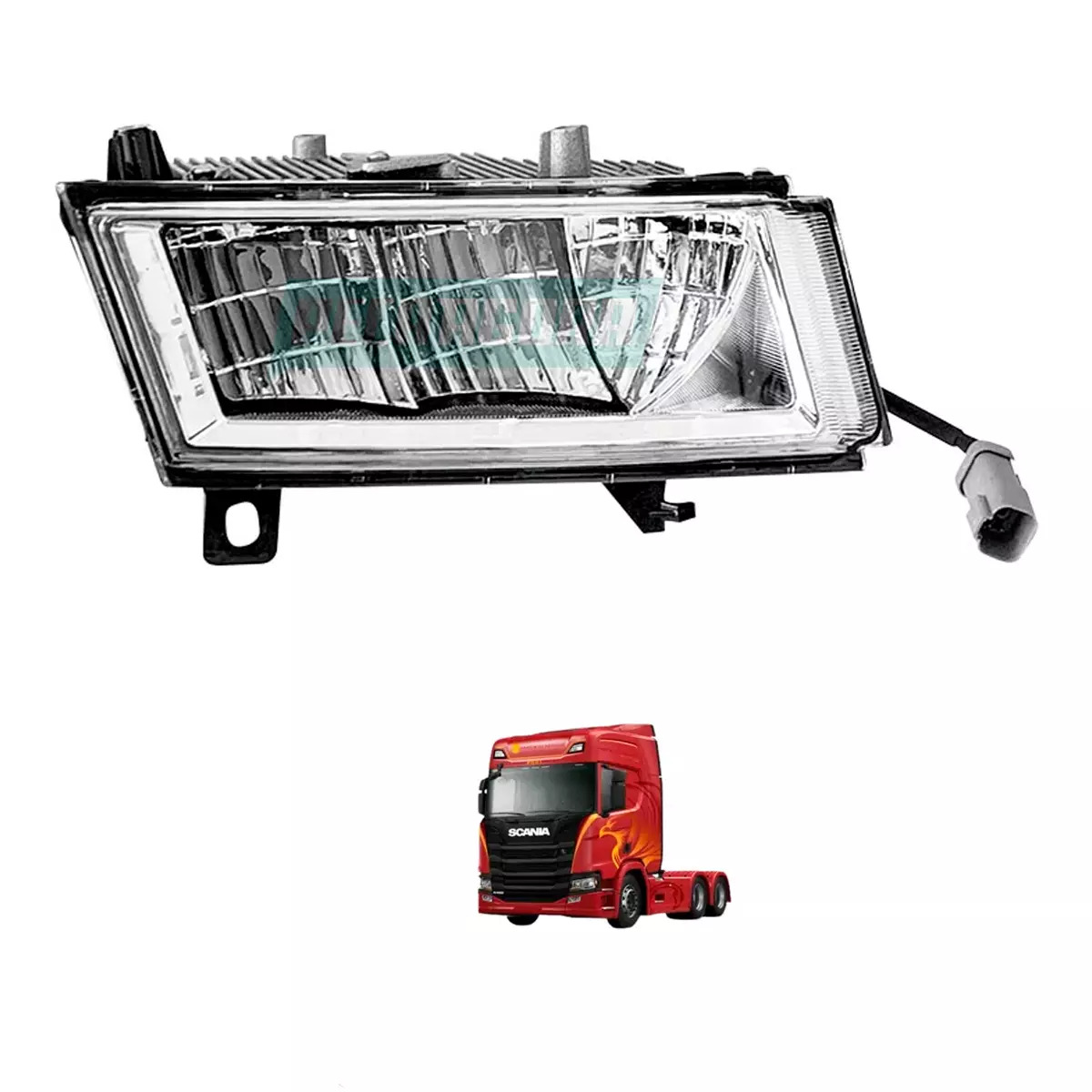 FAROL AUXILIAR LED DIREITO PARA SCANIA NTG SERIE 6 P G R S - 2019... (2552715-25