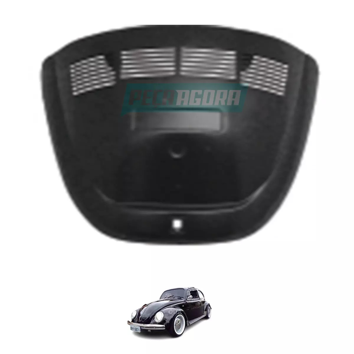 TAMPA DO MOTOR FUSCA COR PRETA COM GRADE SEM JANELA 1971  (TAMPA1702)