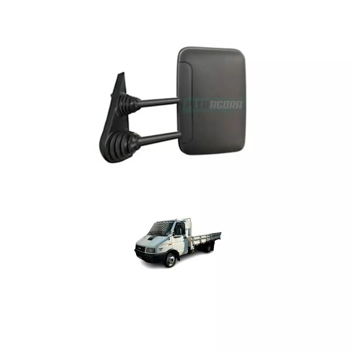 RETROVISOR ESQUERDO TRUCK BRACO CURTO PARA IVECO DAILY 3510 3513 3512 3813 4012 