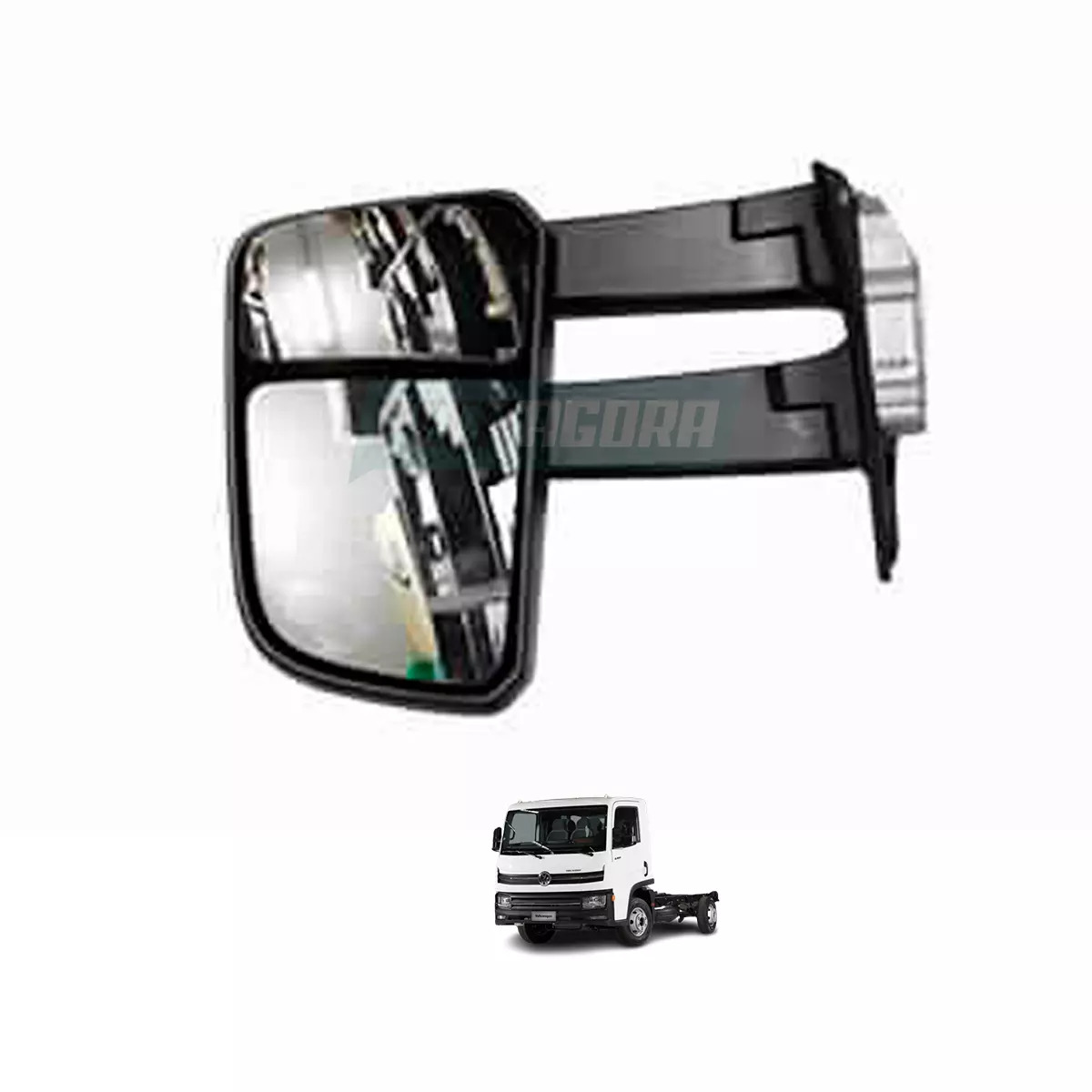 RETROVISOR DIR C/ ESPELHO PANORAMICO MANUAL VW EXPRESS 4150 6160 9170 11180 1318