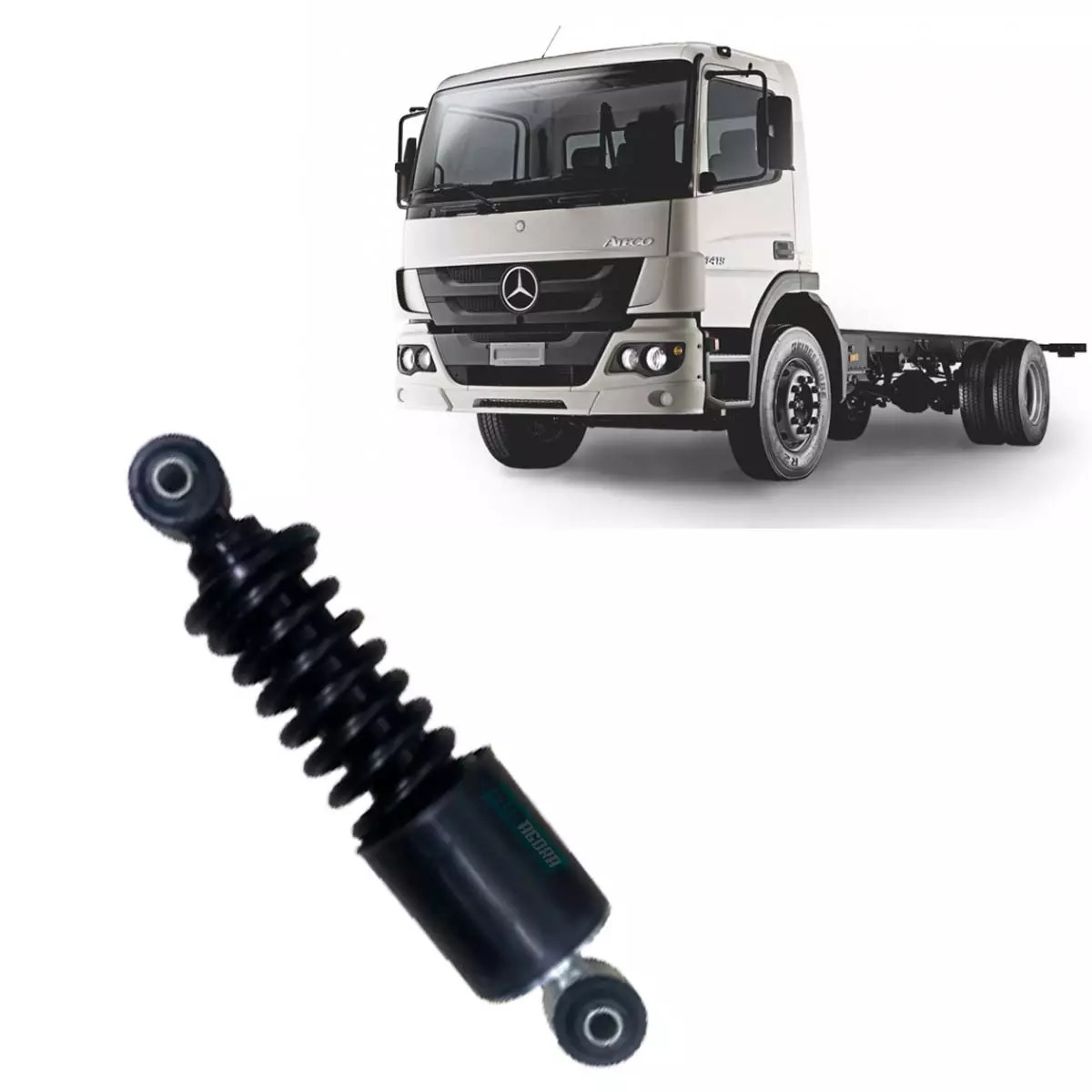 AMORTECEDOR MOLA TRASEIRO CABINE MB ATEGO - LEITO (9583173003-2371M-ST383)