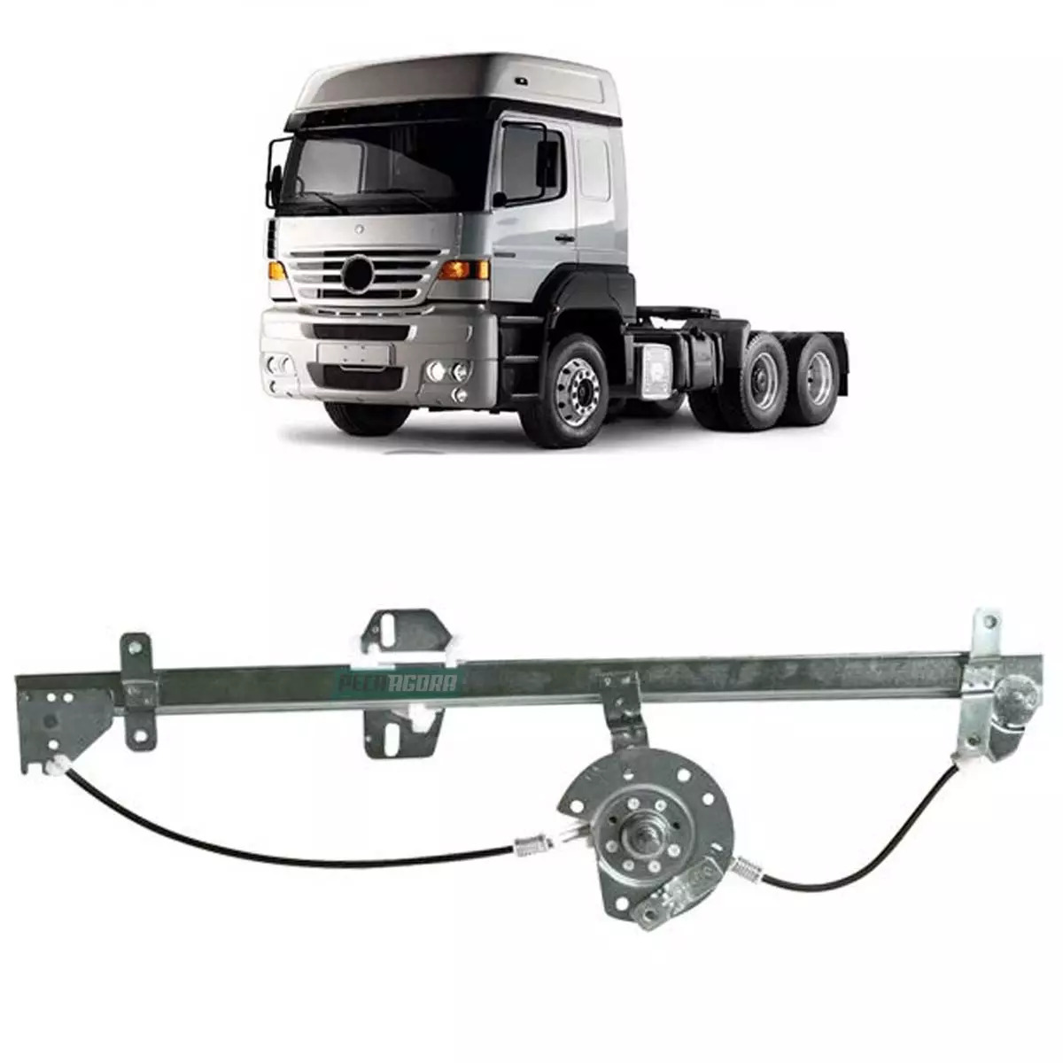 MAQUINA VIDRO MANUAL ESQ PINO LONGO MB 1938S ATEGO AXOR 06 EM DIANTE ESQUERDO (9