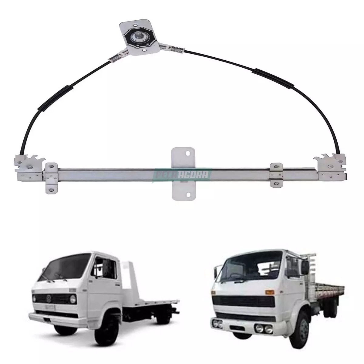 MAQUINA VIDRO MANUAL ESQ PINO CURTO COM FURO VW WORKER TITAN TRACTOR 90 A 96 (TF