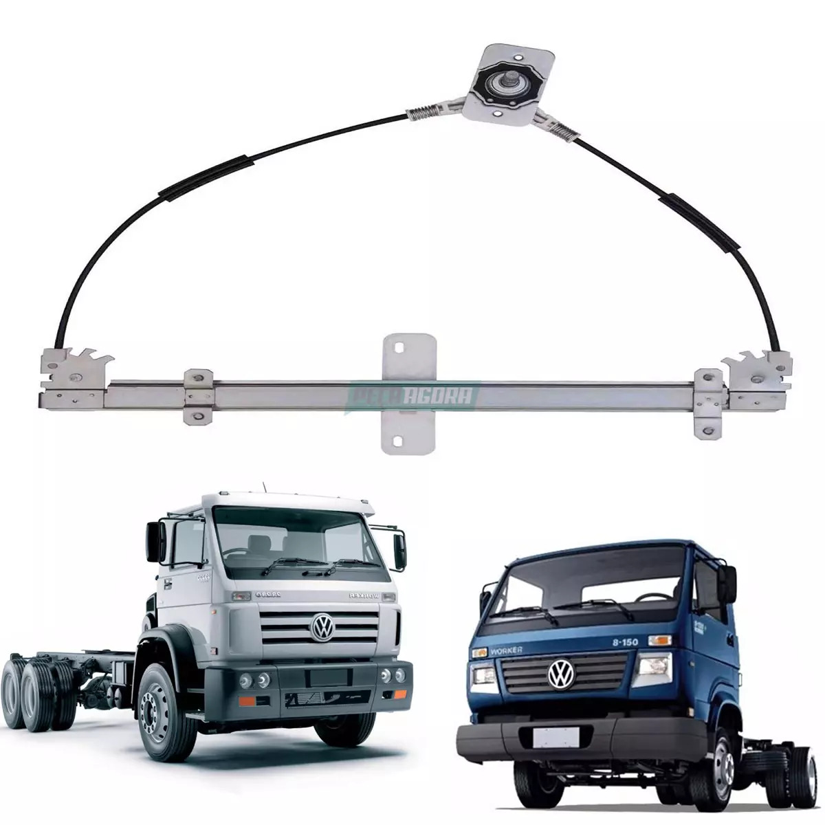 MAQUINA VIDRO MANUAL DIR PINO LONGO COM TRAVA VW WORKER DELIVERY TITAN TRACTOR 0