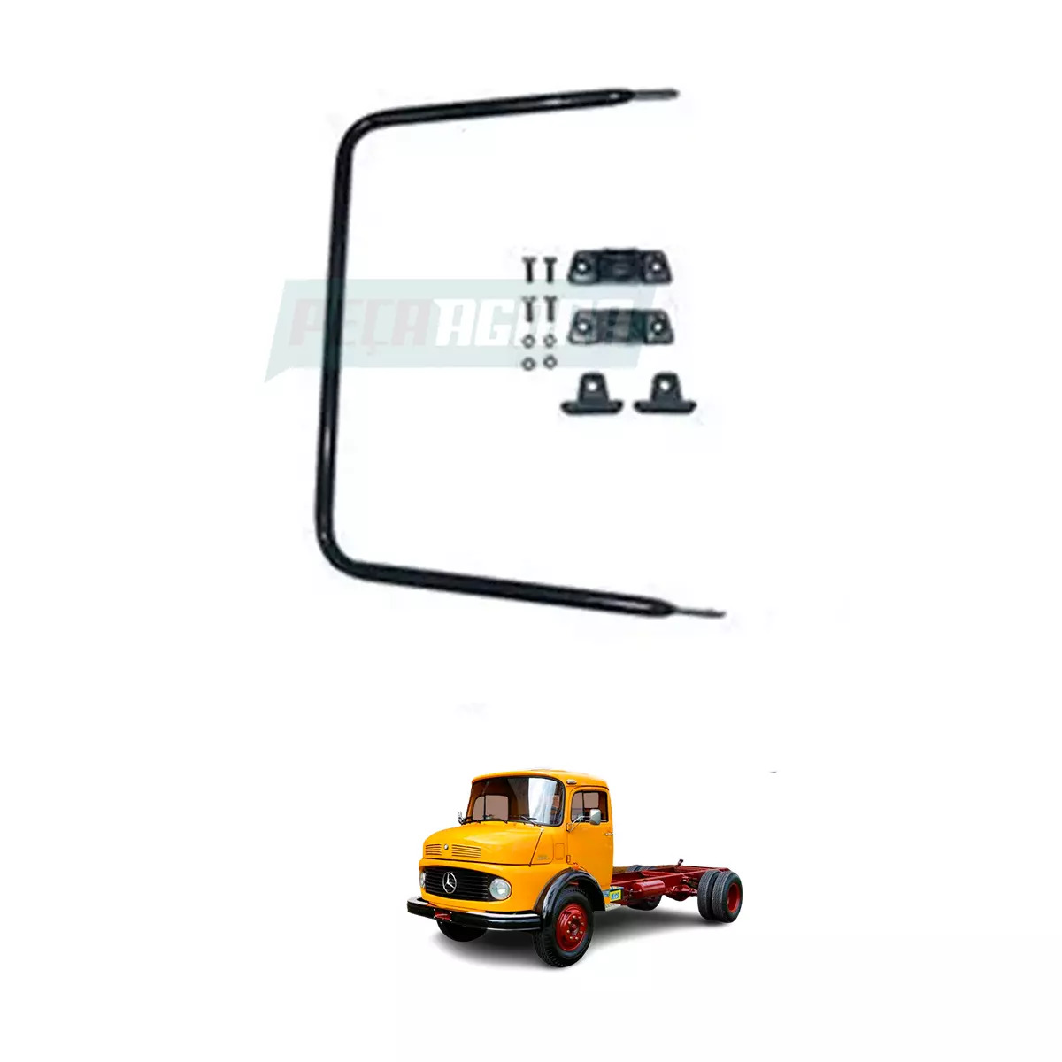 JOGO BRACO ESPELHO RETROVISOR MERCEDES BENZ MB 1113 A 2213 (3318100114)